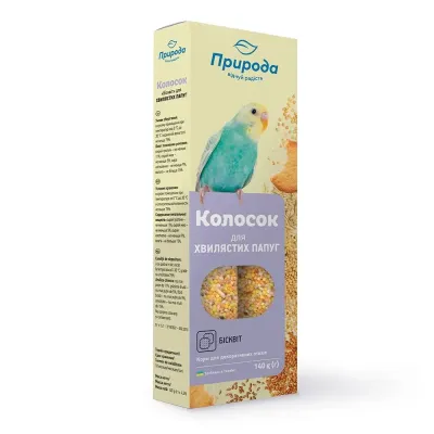 Лакомство для волнистых попугаев Природа Колосок бисквит 140 г 2 шт (PR740021)