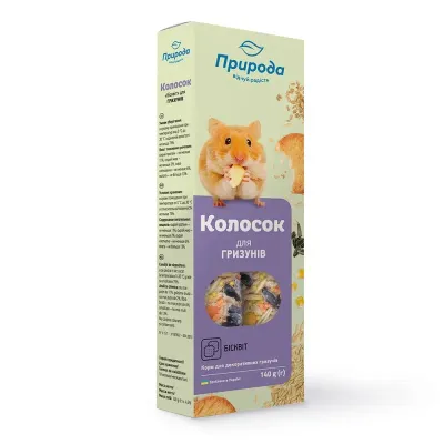 Лакомство для грызунов Природа Колосок бисквит 140 г 2 шт (PR740019)