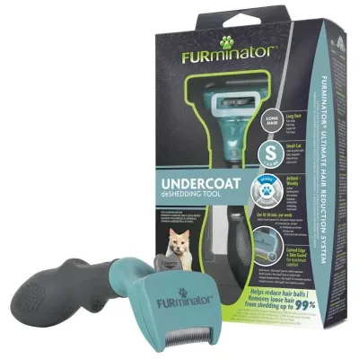 Фурмінатор для довгошерстих кішок FURminator Long Hair Small Cat S 4.5х10 см Блакитно-чорний (691660) Фурмінатор для довгошерстих кішок FURminator Long Hair Small Cat S 4.5х10 см Блакитно-чорний (691660)