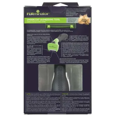Фурминатор для длинношерстных собак FURminator Long Hair Small Breed Dog S 4.5х10 см Зелено-черный (691654)
