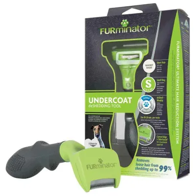 Фурминатор для короткошерстных собак FURminator Short Hair Small Breed Dog S 4.5х10 см Зелено-черный (691653)