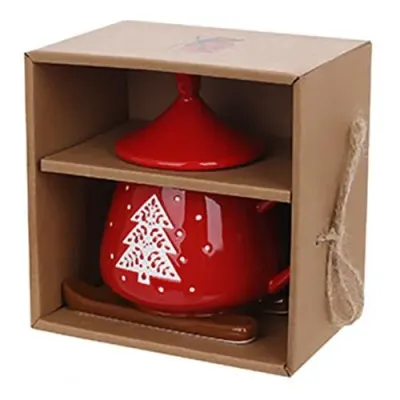 Чашка с крышкой BonaDi Santa sleigh Разноцветный 300 мл DP230945 Чашка с крышкой BonaDi Santa sleigh Разноцветный 300 мл DP230945