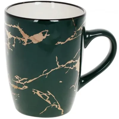 Кухоль BonaDi Marble Green 360 мл Різнокольоровий DP230966