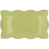 Набір блюд BonaDi Ceramic Green Flower 26х16 см Зелений 6 шт DP231005 Набір блюд BonaDi Ceramic Green Flower 26х16 см Зелений 6 шт DP231005