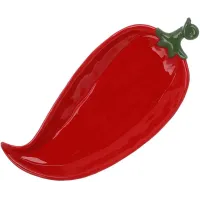 Тарілки BonaDi Ceramic Red Pepper 33х15 см Червоний 2 шт DP231017