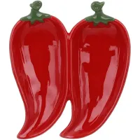 Менажница сервировочная BonaDi Red Pepper 21х19 см Красно-зеленый DP231117