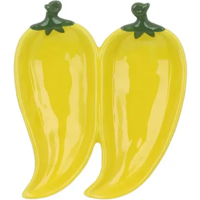 Менажниця сервірувальна BonaDi Yellow Pepper 21х19 см Жовто-зелений DP231118