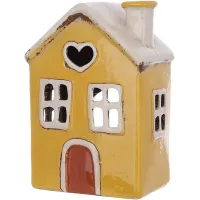 Интерьерный подсвечник BonaDi Old Town House N24 10х7.5х15 см Желтый (DP231216)