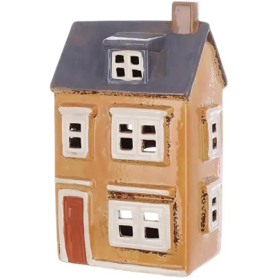 Интерьерный подсвечник BonaDi Old Town House N25 13х9х22 см Коричневый (DP231217)