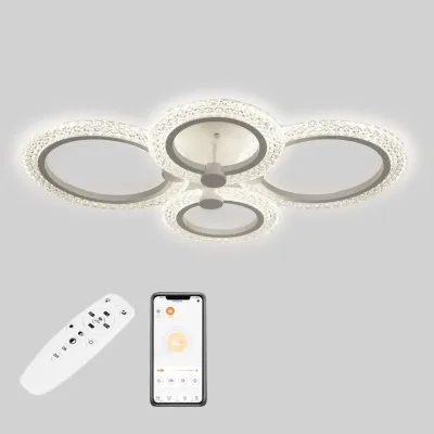 Стельова LED люстра Sunlight 5805/2+2 Білий