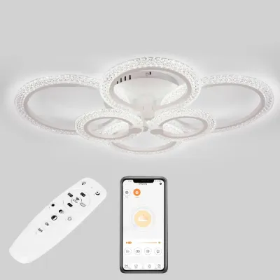 Стельова LED люстра Sunlight 5805/2+2+2 Білий Стельова LED люстра Sunlight 5805/2+2+2 Білий