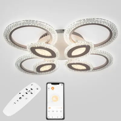 Полочна LED люстра Sunlight 5809/4+4 Білий Полочна LED люстра Sunlight 5809/4+4 Білий
