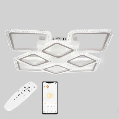 Стельова LED люстра Sunlight 6063/4+4 Білий