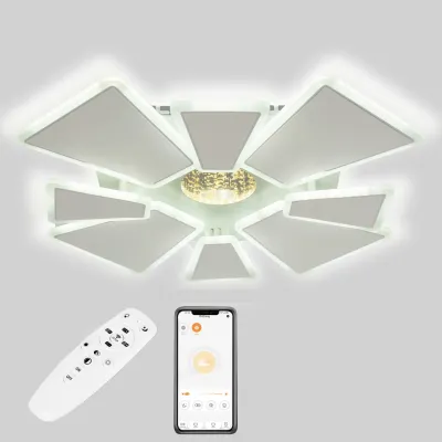 Стельова LED люстра Sunlight 5891/4+4 Білий