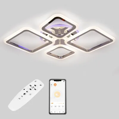Стельова LED люстра Sunlight 5331/2+2 R хром Стельова LED люстра Sunlight 5331/2+2 R хром