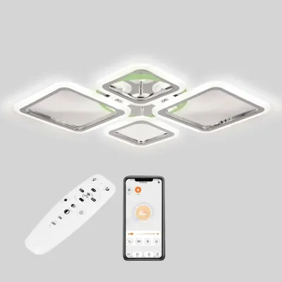 Стельова LED люстра Sunlight 5331/2+2 R хром Стельова LED люстра Sunlight 5331/2+2 R хром