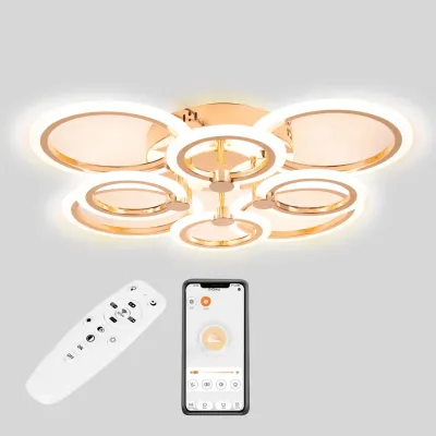 Полочна LED люстра Sunlight 5333/4+4 GLD Gold