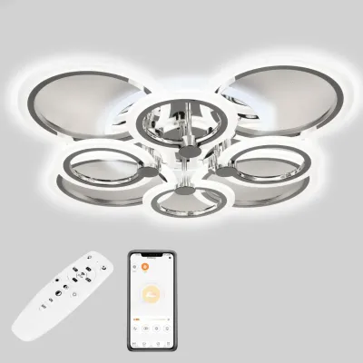 Стельова LED люстра Sunlight 5333/4+4 СR R хром Стельова LED люстра Sunlight 5333/4+4 СR R хром