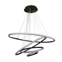 Стельова LED люстра Sunlight 6026/2+4+6+8 чорний