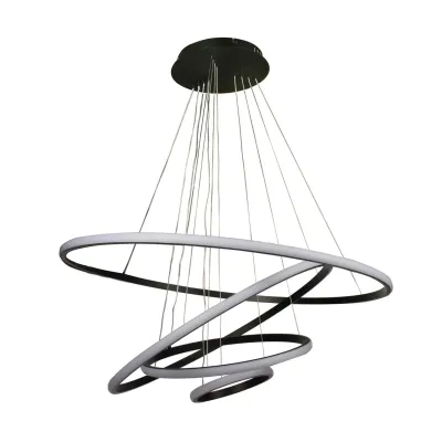 Стельова LED люстра Sunlight 6026/2+4+6+8 чорний