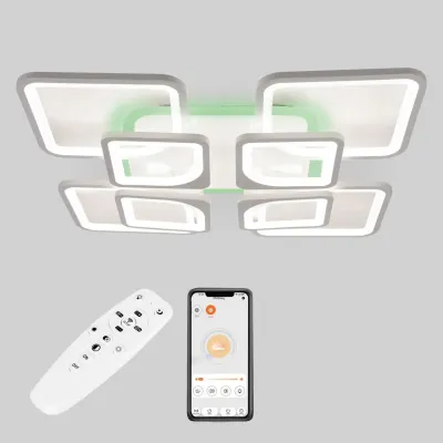 Потолочная LED люстра Sunlight 5631/4+4 R белый