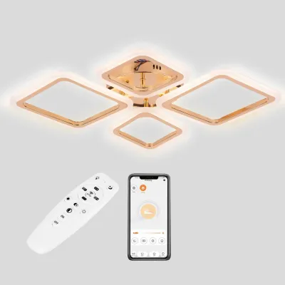 Стельова LED люстра Sunlight 5331/2+2 Gold