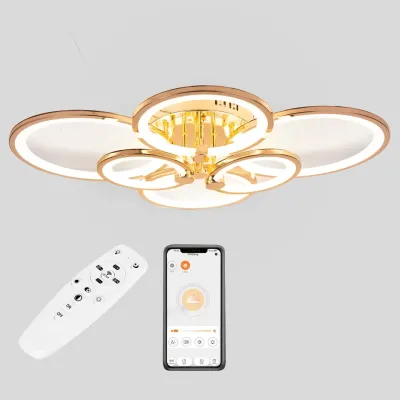 Стельова LED люстра Sunlight 5332/2+2+2 Gold