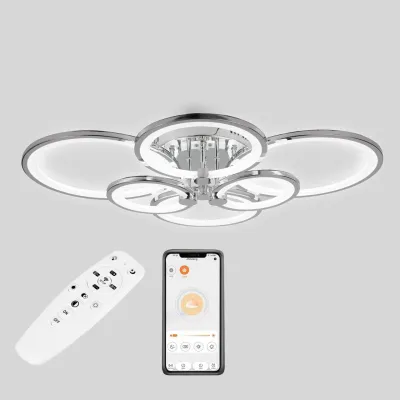 Стельова LED люстра Sunlight 5332/2+2+2 хром Стельова LED люстра Sunlight 5332/2+2+2 хром