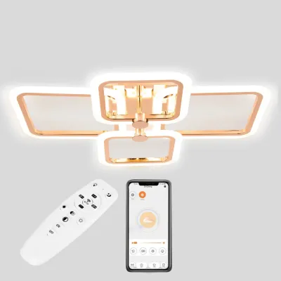 Стельова LED люстра Sunlight 5667/2+2 Gold Стельова LED люстра Sunlight 5667/2+2 Gold