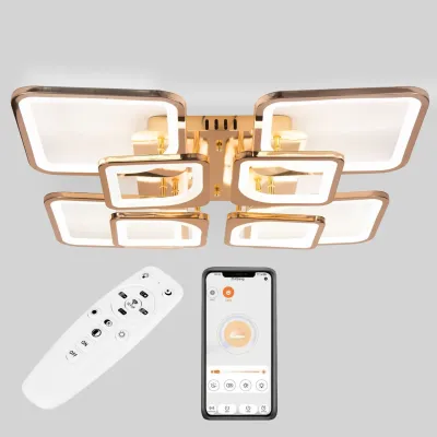 Потолочная LED люстра Sunlight 5631/4+4 Gold Потолочная LED люстра Sunlight 5631/4+4 Gold