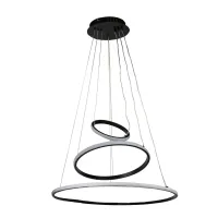Стельова LED люстра Sunlight 6026/4+6+8 Чорний