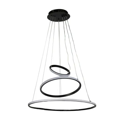 Стельова LED люстра Sunlight 6026/4+6+8 Чорний