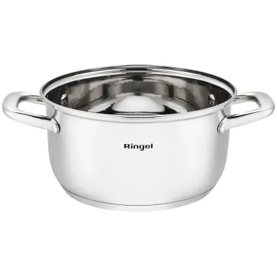 Кастрюля Ringel Grey line 2.3 л 18 см Серебристый (6932747) Кастрюля Ringel Grey line 2.3 л 18 см Серебристый (6932747)