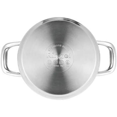 Кастрюля Ringel Grey line 5.5 л 24 см Серебристый (6932750) Кастрюля Ringel Grey line 5.5 л 24 см Серебристый (6932750)