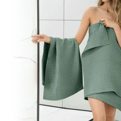 Рушник вафельний COSAS Meditative Greek Waffle 55x90 см М'ятний
