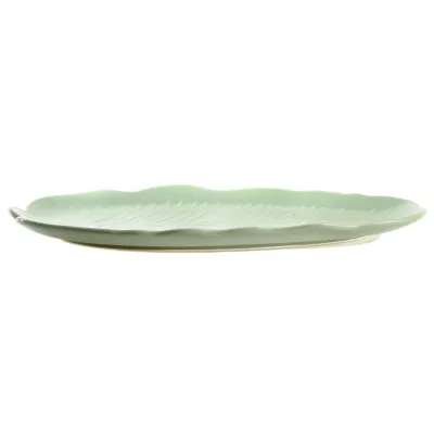 Блюдо Limited Edition Leaf Green Gold 30x16.8 см Зелений (6990674)
