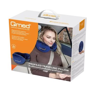 Дорожная подушка для шеи Qmed Profiled Traveling 12.5 см Синий