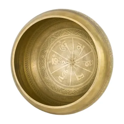 Співоча чаша Kailash Мандала Мані 8 Символів Щастя 210x210x105 мм Бронзовий (27691) Співоча чаша Kailash Мандала Мані 8 Символів Щастя 210x210x105 мм Бронзовий (27691)