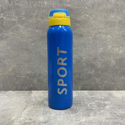 Термос-поилка c трубочкой Stenson MT-3455 500 мл Sport Blue
