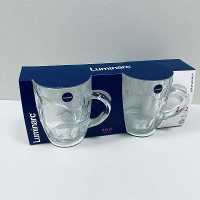 Набор кружек для пива Luminarc Britannia Q0730 2 шт 600 мл Набор кружек для пива Luminarc Britannia Q0730 2 шт 600 мл