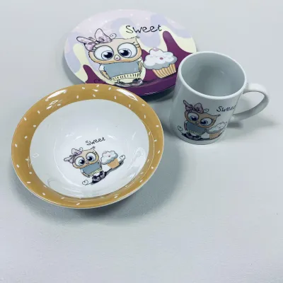Набор детской столовой посуды Limited Edition C525 Sweet Owl 3 предмета Набор детской столовой посуды Limited Edition C525 Sweet Owl 3 предмета