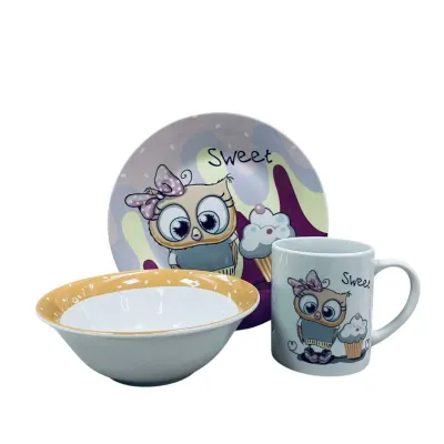 Набор детской столовой посуды Limited Edition C525 Sweet Owl 3 предмета