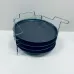 Набор противней для пиццы с подставкой A-PLUS 1150 5 предметов Черный (22687)