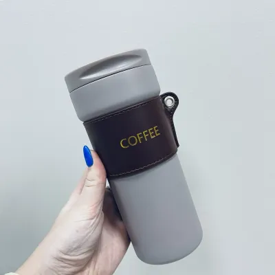 Термочашка з кришкою Stenson 6784 450 мл Сірий Термочашка з кришкою Stenson 6784 450 мл Сірий