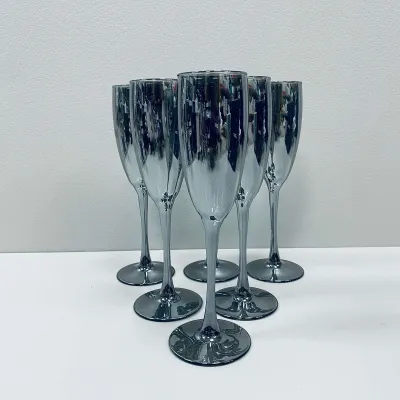 Набір келихів для шампанського Luminarc Delice J9399/2 6 шт 160 мл Graphite Набір келихів для шампанського Luminarc Delice J9399/2 6 шт 160 мл Graphite