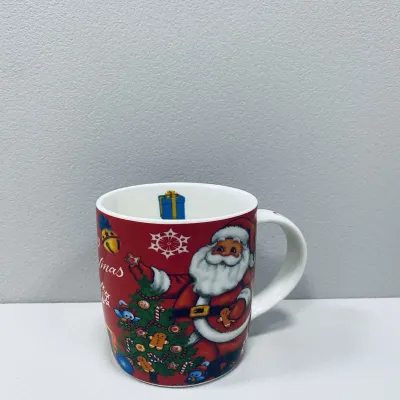 Чашка порцелянова Stenson R96411 Merry Christmas Ведмедики 360 мл