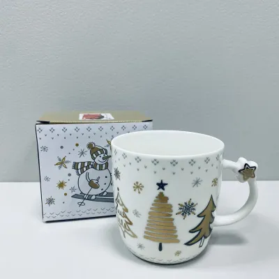 Чашка фарфоровая BonaDi 311-135 Beautiful Winter Елки 360 мл