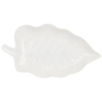 Блюда фарфоровые BonaDi White City Leaf набор 21х11 см Белый 5 шт DP231689