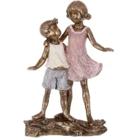 Настільна статуетка BonaDi Brother and sister 11.5х5х17.5 см Різнокольоровий (231726)
