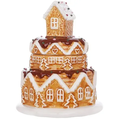 Емкость с крышкой BonaDi Gingerbread house для сыпучих продуктов 700 мл Разноцветный DP232108